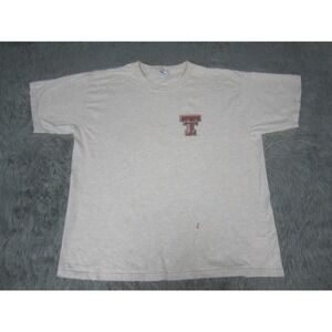 VTG Texas Tech Shirt Mens XL Gray Crew Neck Short Sleeve Alumni Assoc University